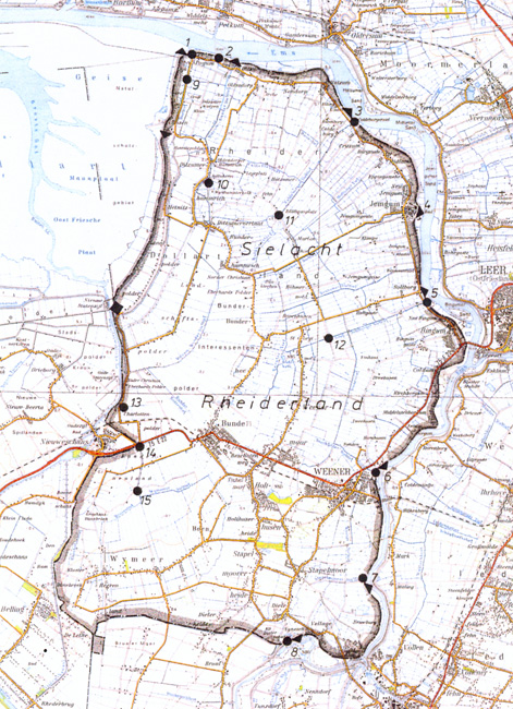 Verbandsgebiet der Sielacht Rheiderland